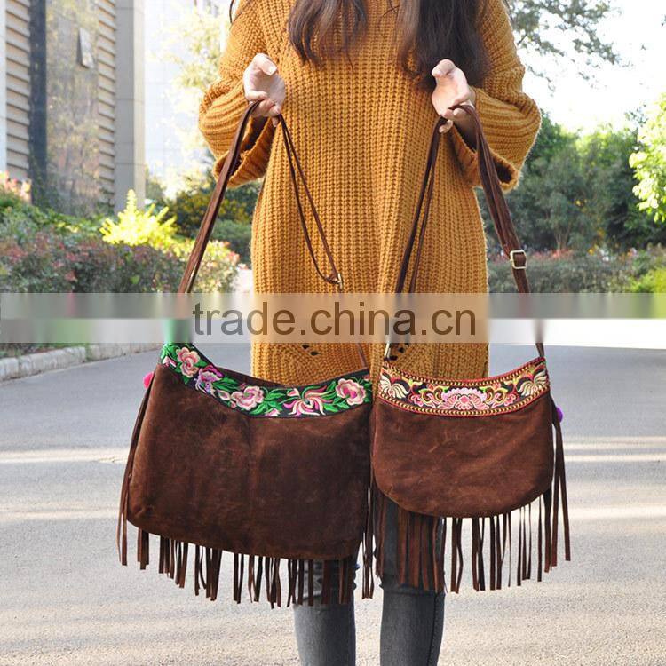 Hot sale women messenger bags cotton handbags high quality women embroidery & Ethnic style bag Vintage
