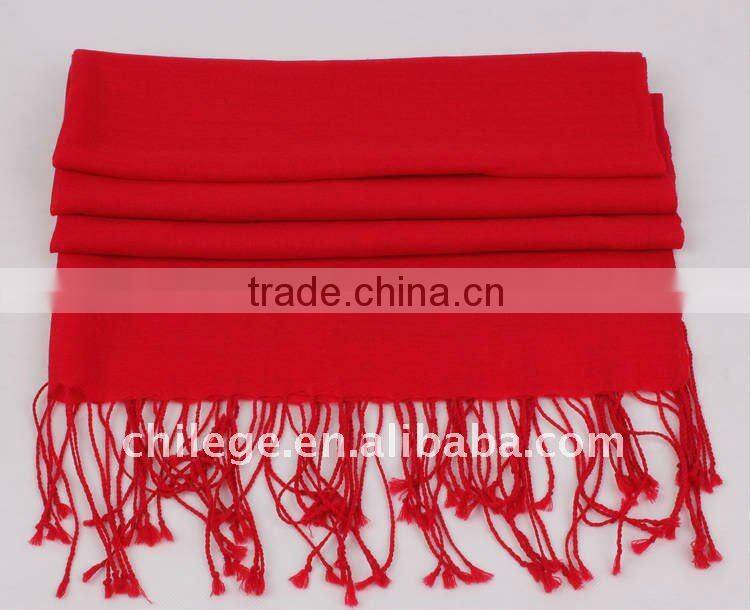 winter women plain wool scarf shawl pashmina