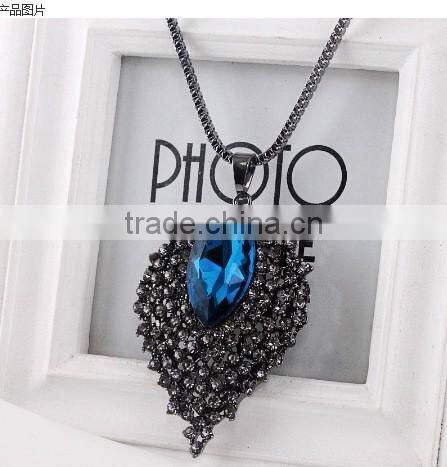 European and American fashion necklace alloy exaggerated fashion brief paragraph sweater chain necklace