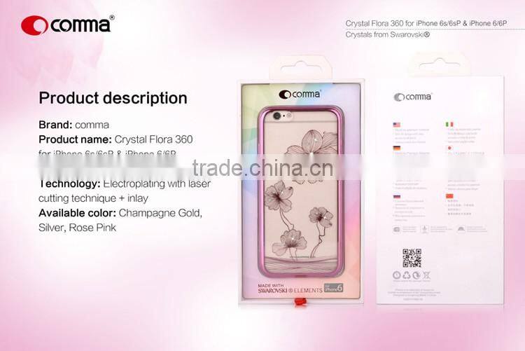 360 Degree Full Protective Case Original Crystal Hard PC Case Cover For iPhone 6/6s Plus