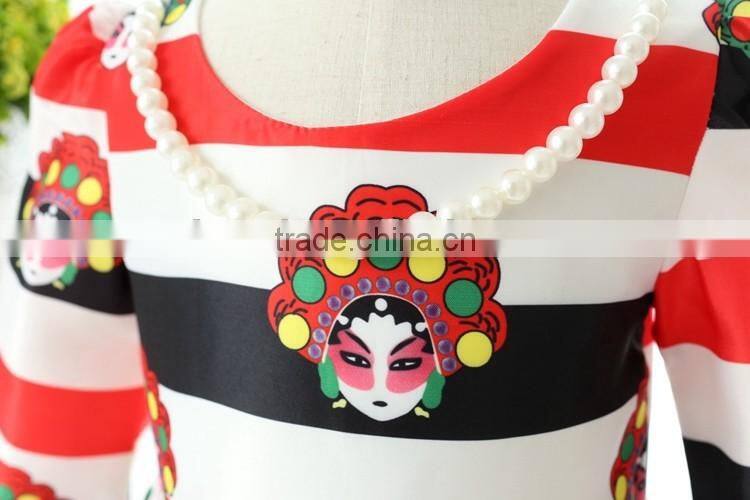 new fashion design kids dress floral printed dress for girls