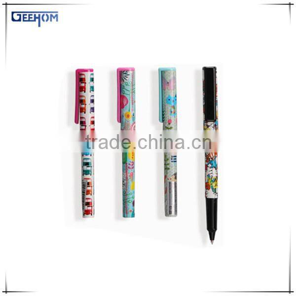 school supplies cheap cartoon printed plastic ballpoint pen