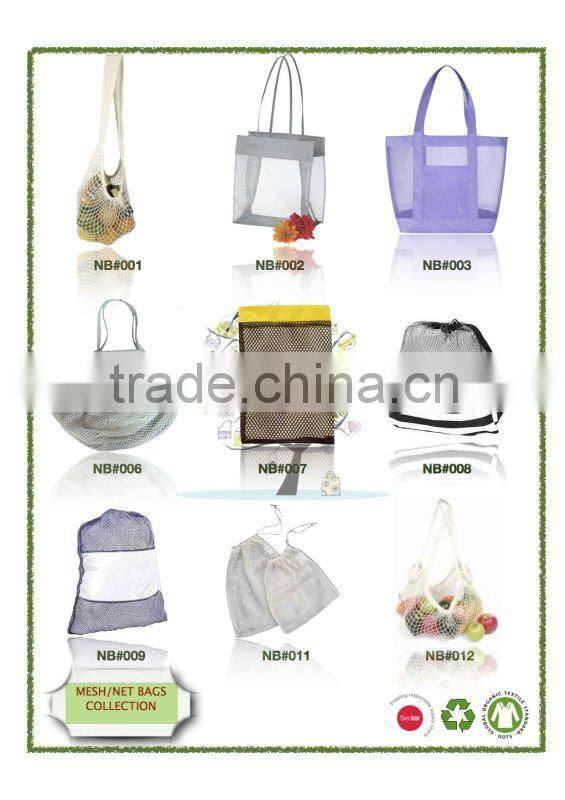 Canvas Beach Bag with cotton mesh