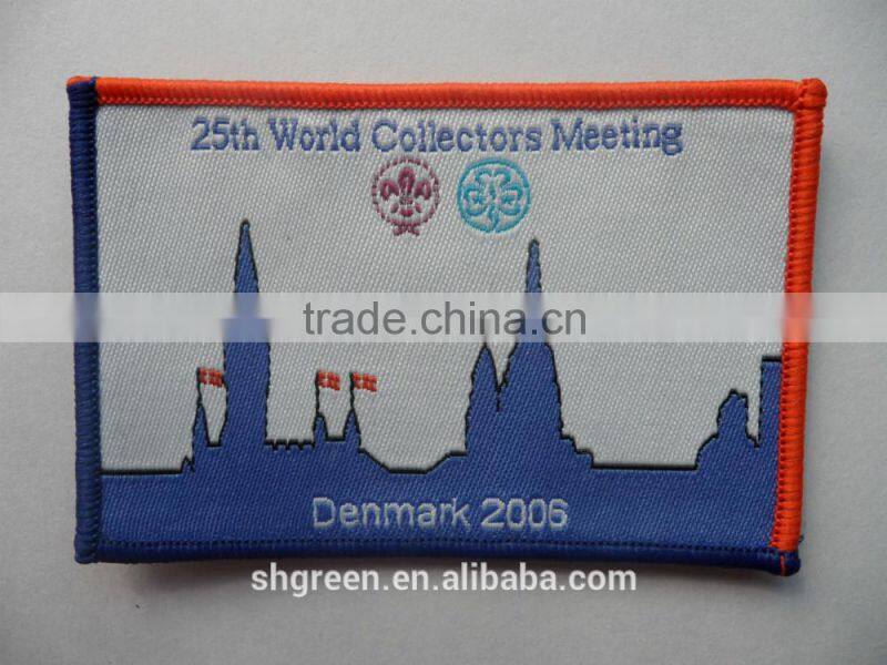 straight cut stitch weaving garment patch