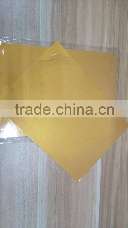 Meiqing 0.3mm plus 0.08mm overlay for the gold pvc card made in China