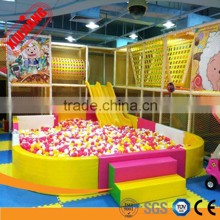 Colorful indoor plastic slide with babay swing set