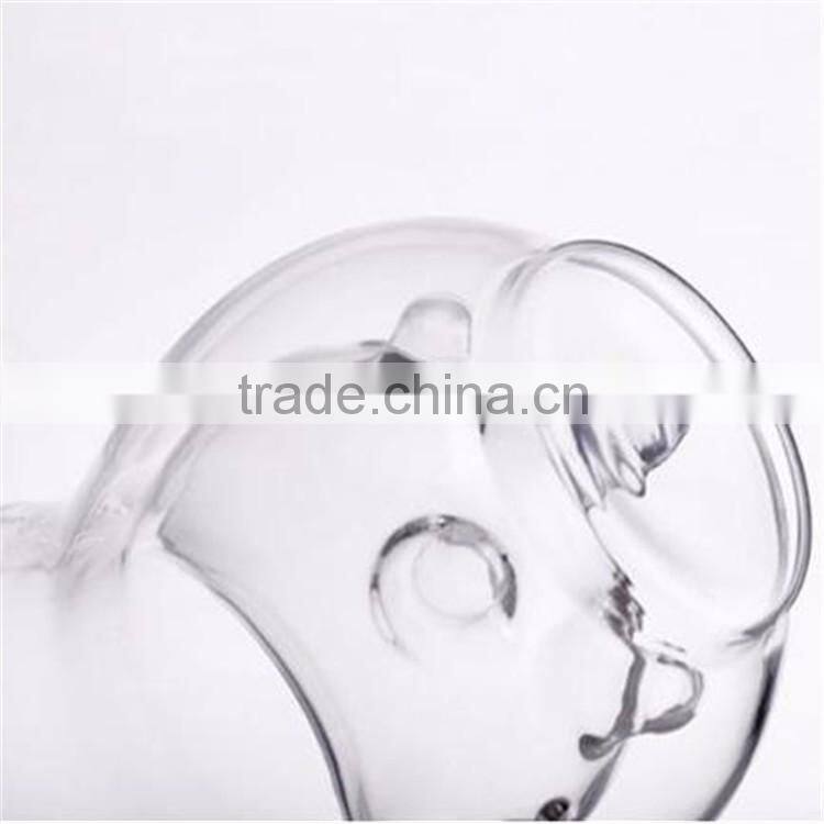 Handcraft Borosilicate Creative Cute Transparent Heat-resisting Double-layer Cow Milk Glass Cup 250ML