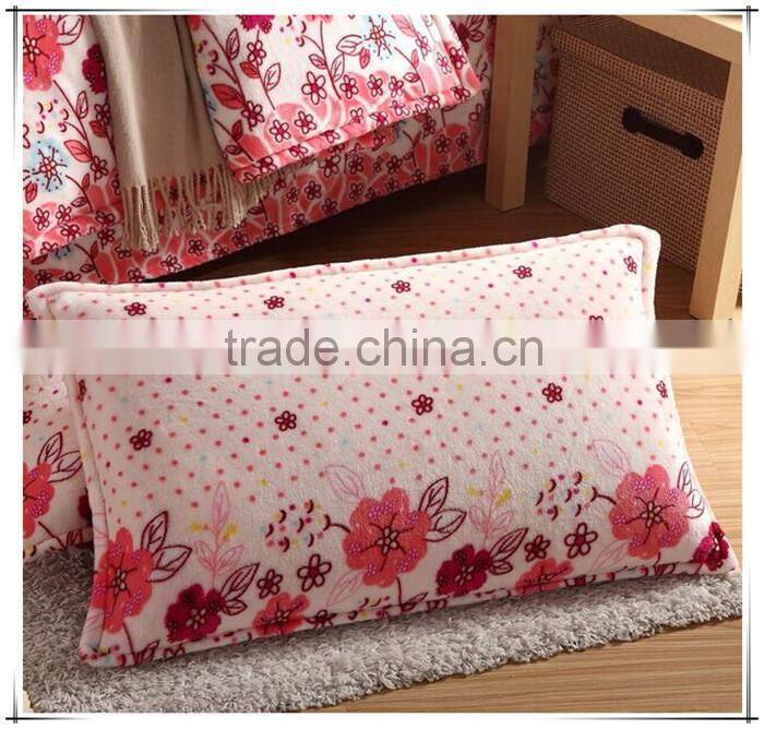 100% polyester elegant and warm active dying flannel 3pcs bedding set