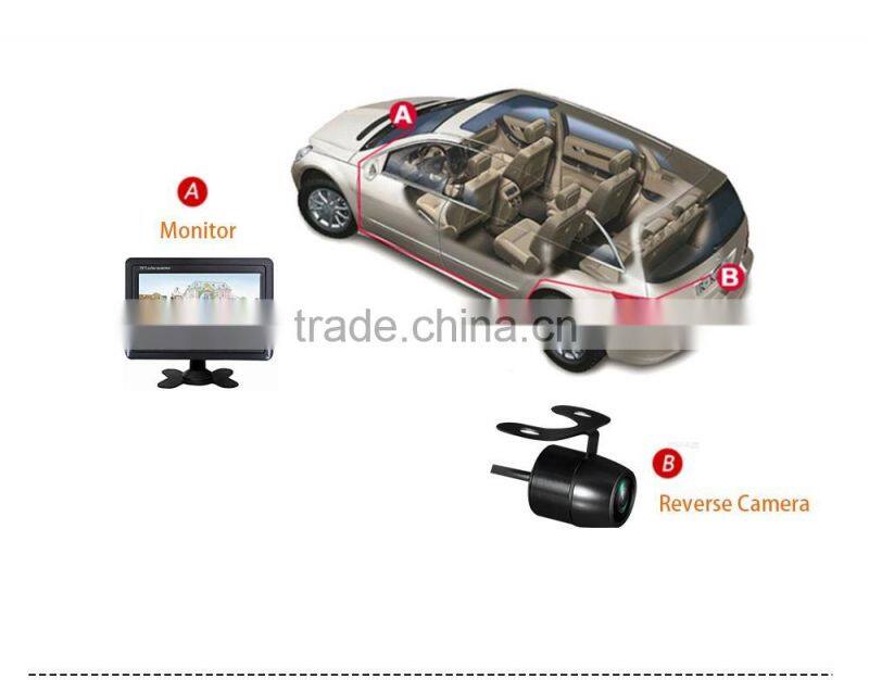 7 Inch TFT LCD Car Rear View Monitor With 2 Video Input!