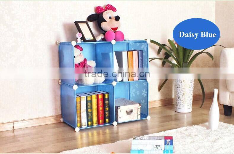 Red flower color kids bookcase with plastic material( FH-AL0017)