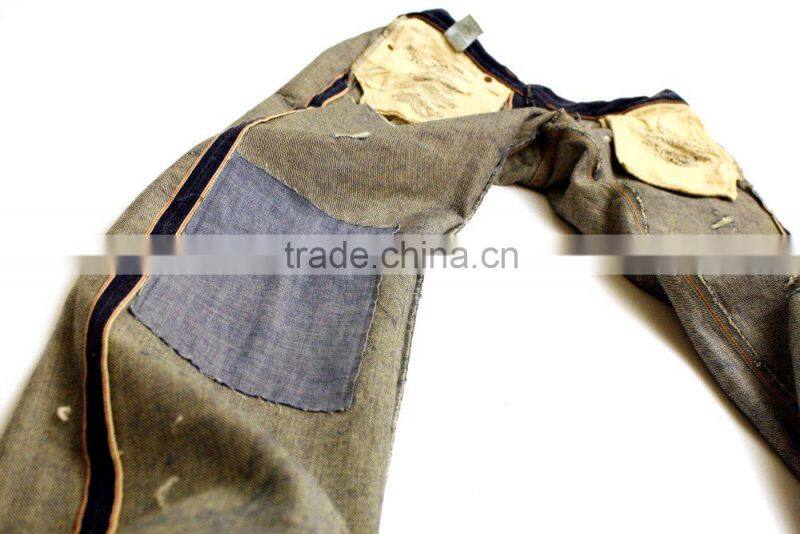 japanese selvedge denim jeans washing plant selvedge denim wholesale fabric (LOTN014)