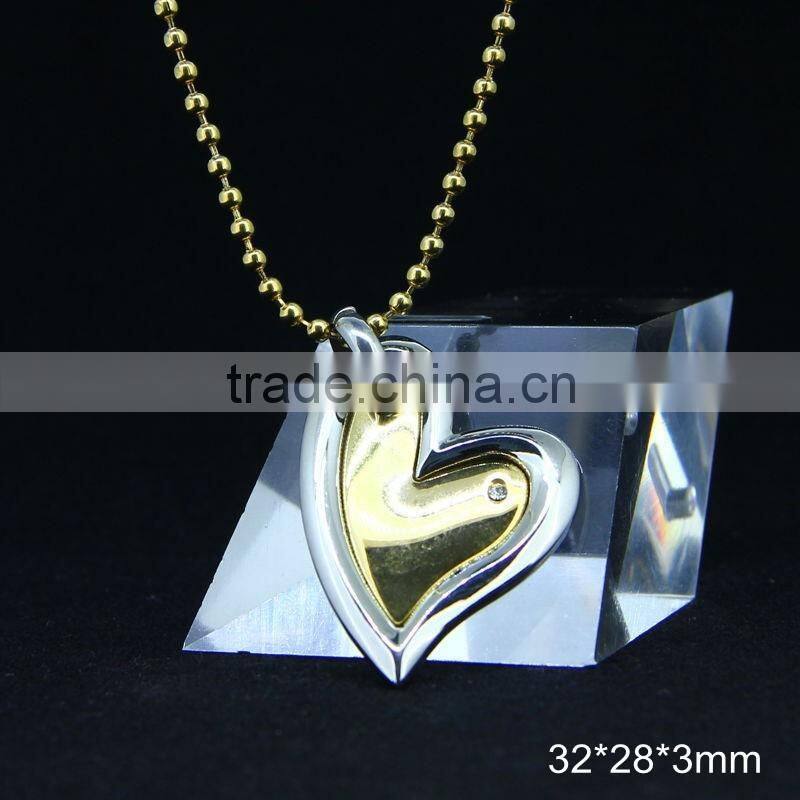 fashion women Free Shipping Heart Pendant Necklace with rhinestone