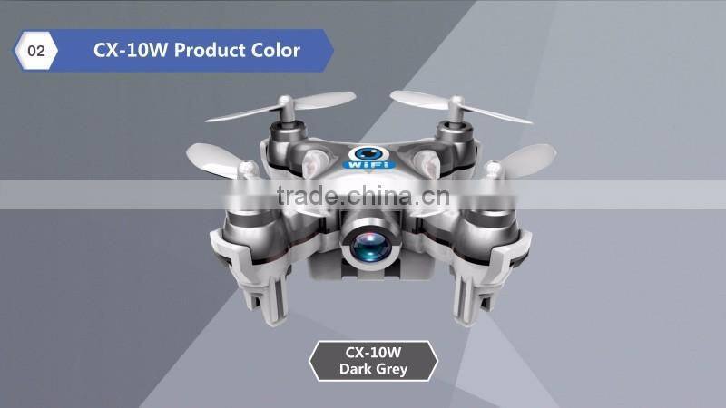 Cheerson CX-10W mini WiFi Control Flying Camera 4CH 6 Axis RC Quadcopter App for Android and IOS