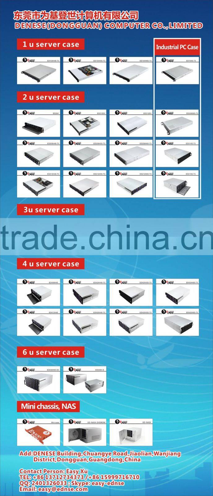 rackmount chassis 4U 24 BAYS 550mm length Industrial Control Server Case