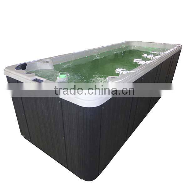 JY8602 swim pool hot tub combo with swim pool heat pump / swim jet swimming pool