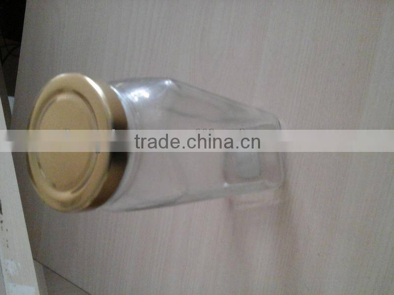 2014 Most popular and cheap clear glass jar with lid