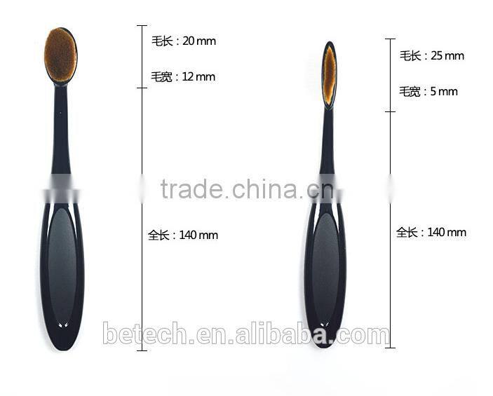 Newest 10PCs/Set Toothbrush Eyebrow Eyeliner Lip Oval makeup brush