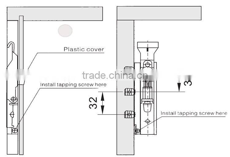 Furniture Hardware Kitchen Concealed Hanging Cabinet Hanger Bracket
