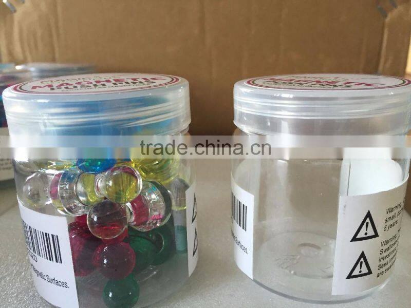High Quality Acrylic Strong Transparent Magnet Push Pin N35 customized office magnets/memo magnets