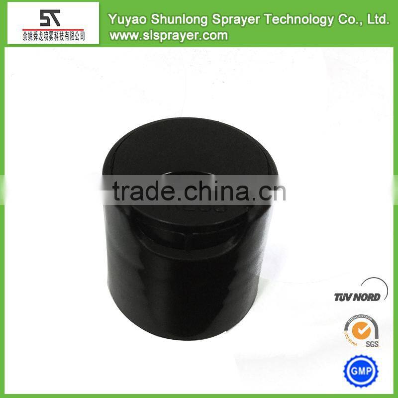 plastic screw bottle lid push pull closure cap