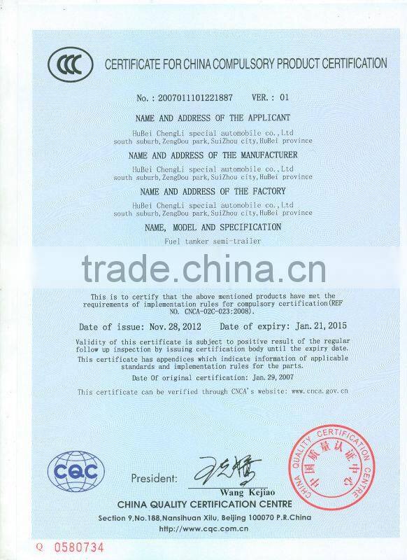 3 Axles Aluminum Alloy Crude Oil Semi Trailer 55000L