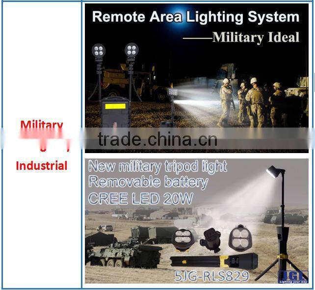 Mobile lighting system high flux led work light RALS-9936 heavy duty rechargeable searchlight with 12V socket plug
