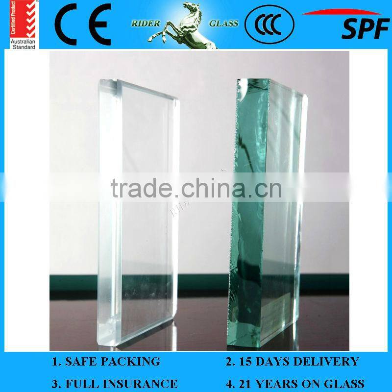 10mm clear float glass with AS/NZS 2208