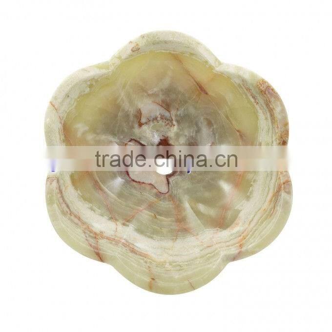 WHOLESALE 2017 NEW PRICE DARK GREEN ONYX FLOWER SHAPED SINKS AND BASINS