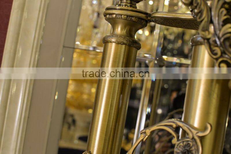 Antique Design Vintage Floor Standing Clock, Marble Base Copper Clock