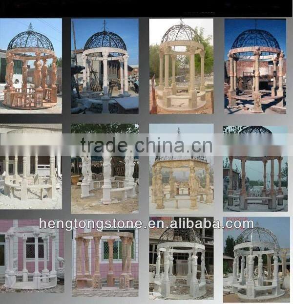 Decorative Long Stone Garden Corridor Gazebo