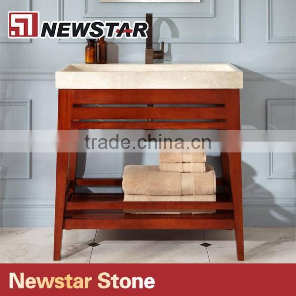 Inn vanity with top mount sink