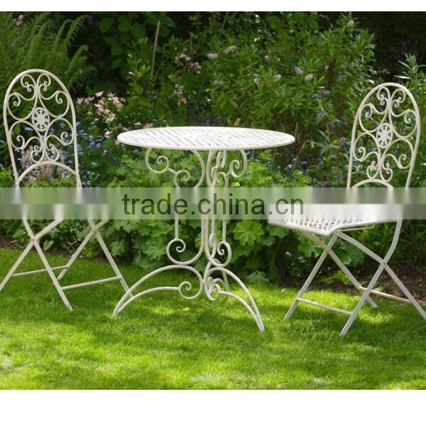 decorative folding metal outdoor bench seat