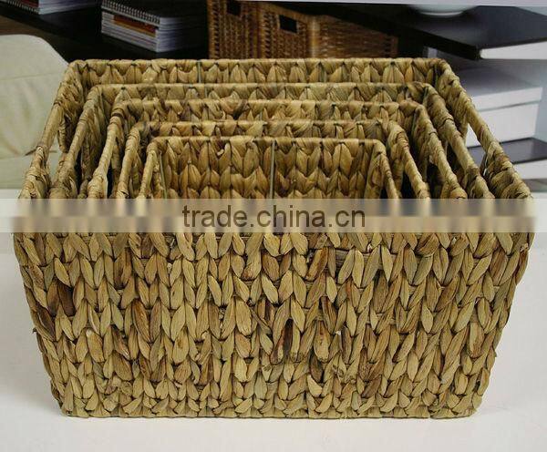 Natural Oval Water hyacinth pot storage baskets