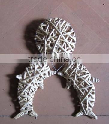 wicker hanging decoration xmas christmas hanging decoration/xmas door ornament