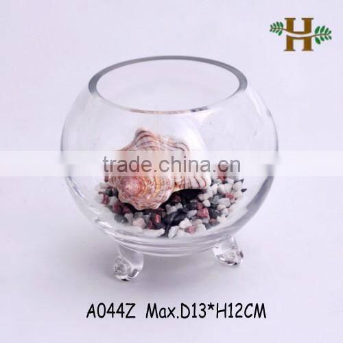 Clear Glass Pedestal Candle Holder