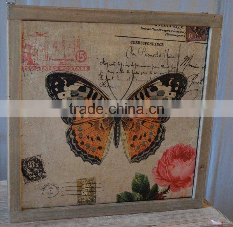 2016 new style LED lighted wooden picture frame with inductive switch