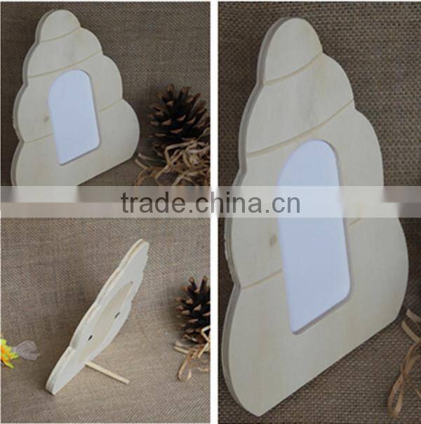 Unfinished decorative handmade wall haning wooden photo frames wholesale