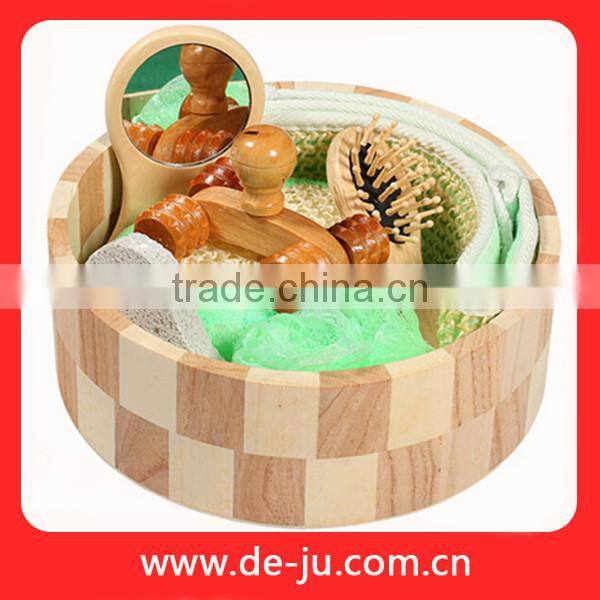 Wooden Box Cute Baby Flower Simple Bath Set