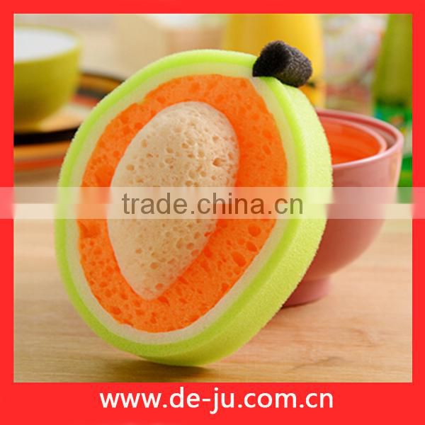 Red Strawberry Scouring Lovely Fruit Sponge Foam