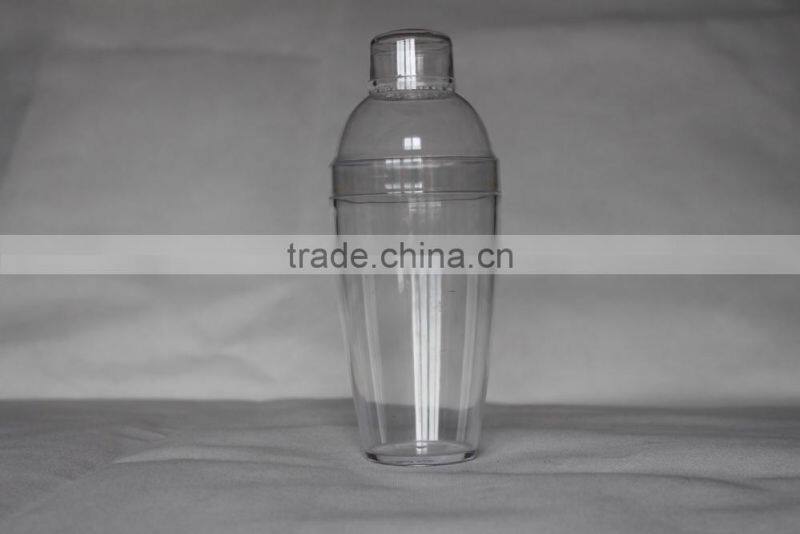 Sedex Audited Factory 200ml/ 350ml/400ml/550ml/700mlPlastic Cocktail Shaker