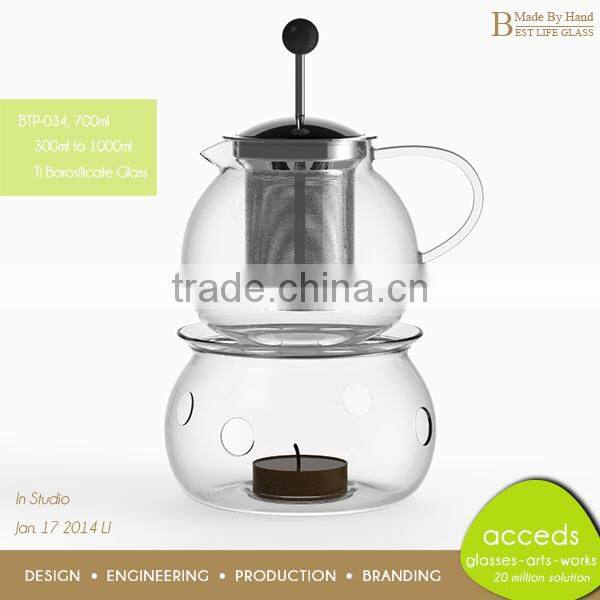 Thermal Pyrex Microwavable Wholesale Glass Teapot Warmer