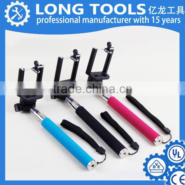 Wholesale smart phone cable monopod wirelss bluetooth selfie stick