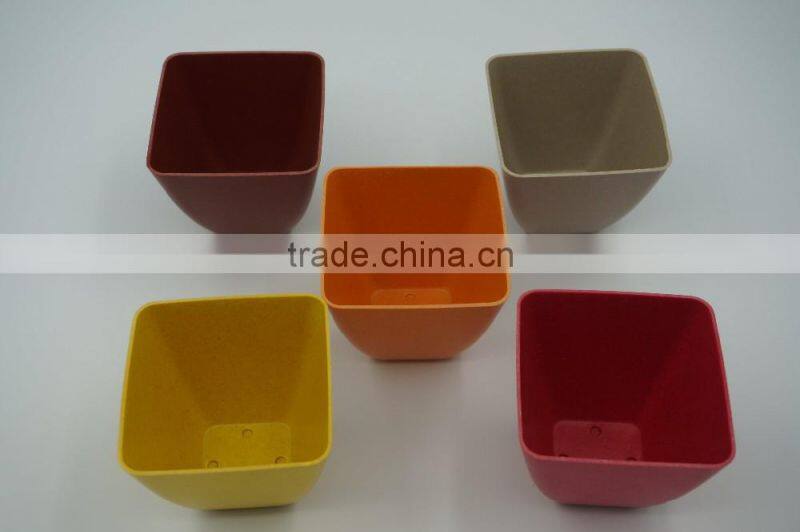2016 hot sale eco bamboo fiber mini flower pot