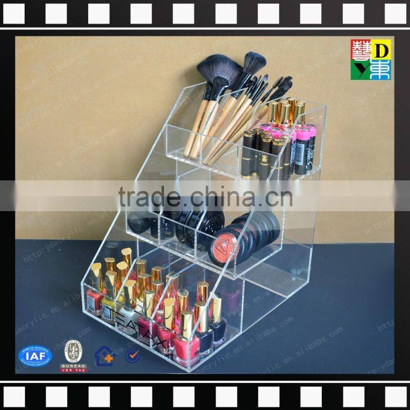 Fashion multi-table storage cosmetic box acrylic makeup organizer with drawers