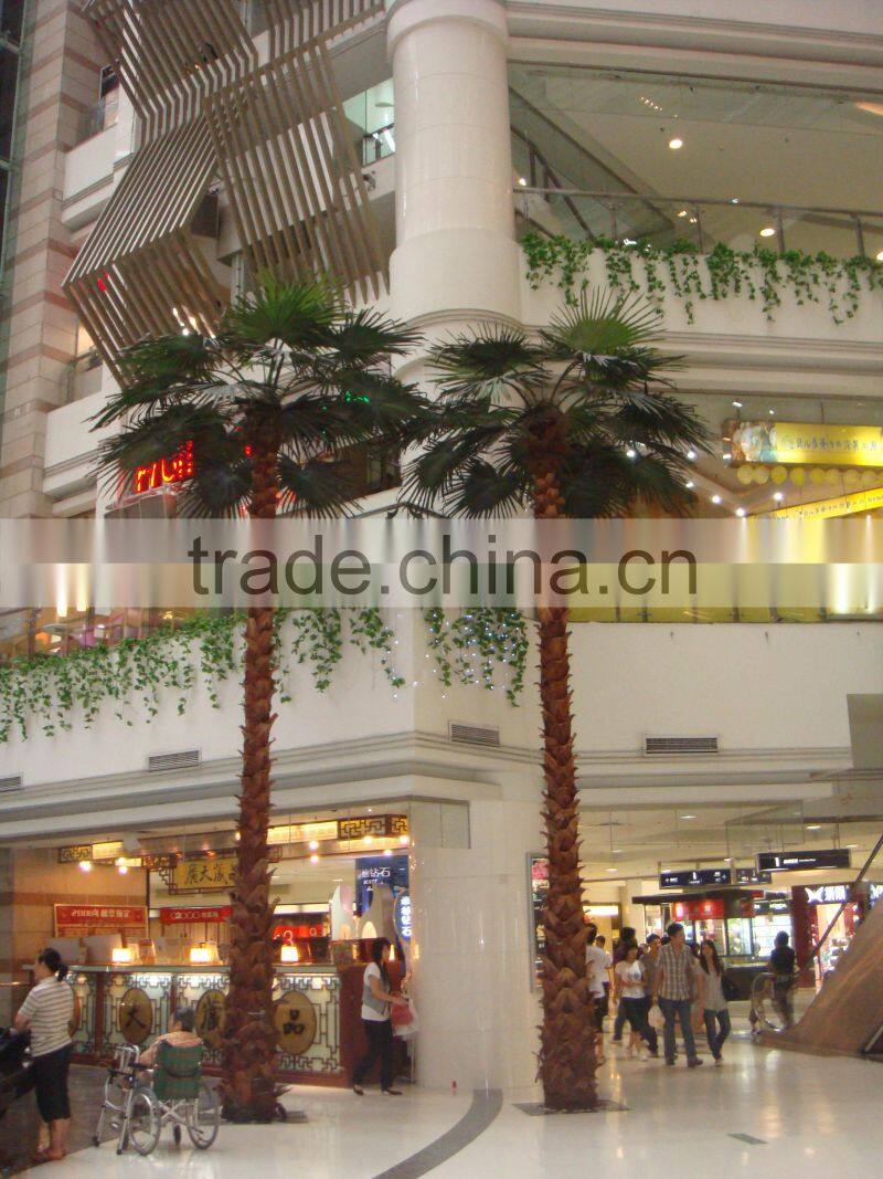 Artificial outdoor palm trees