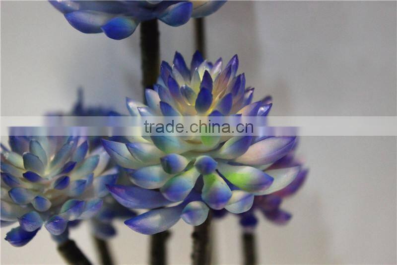 Home and outdoor garden table wedding gate decoration 60cm or 24inches Height artificial 3 heads blue flowers E04 0614