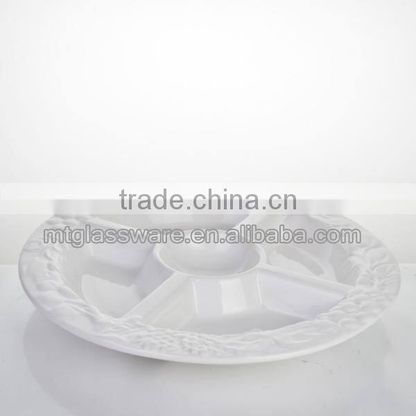 Round machine pressed cheap white antique chinese porcelain dinner plates