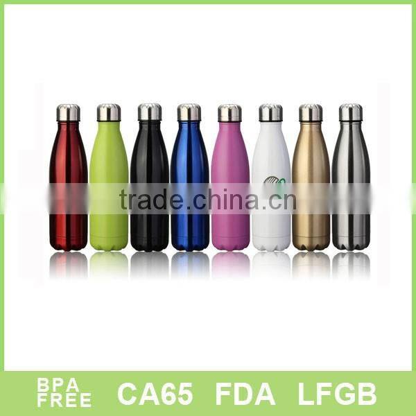 Keeps Your Drink Hot & Cold cola shape vacuum water bottle