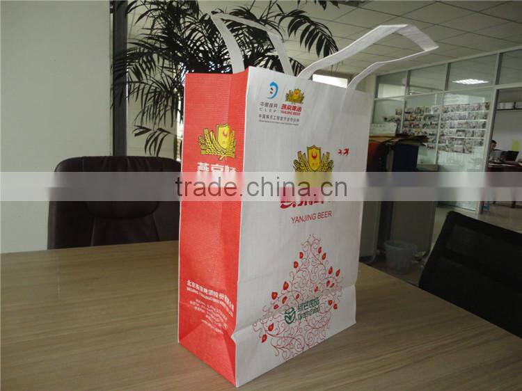 Logo Printed Customer Design Color Paper Bag of Kraft Paper with Handles