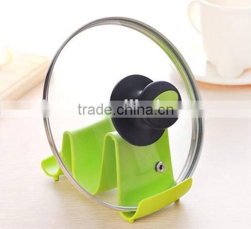 Wave Shape Kitchen Plastic Cooking Utensil Plastic Pot Pan Lid Stand Holder Rack